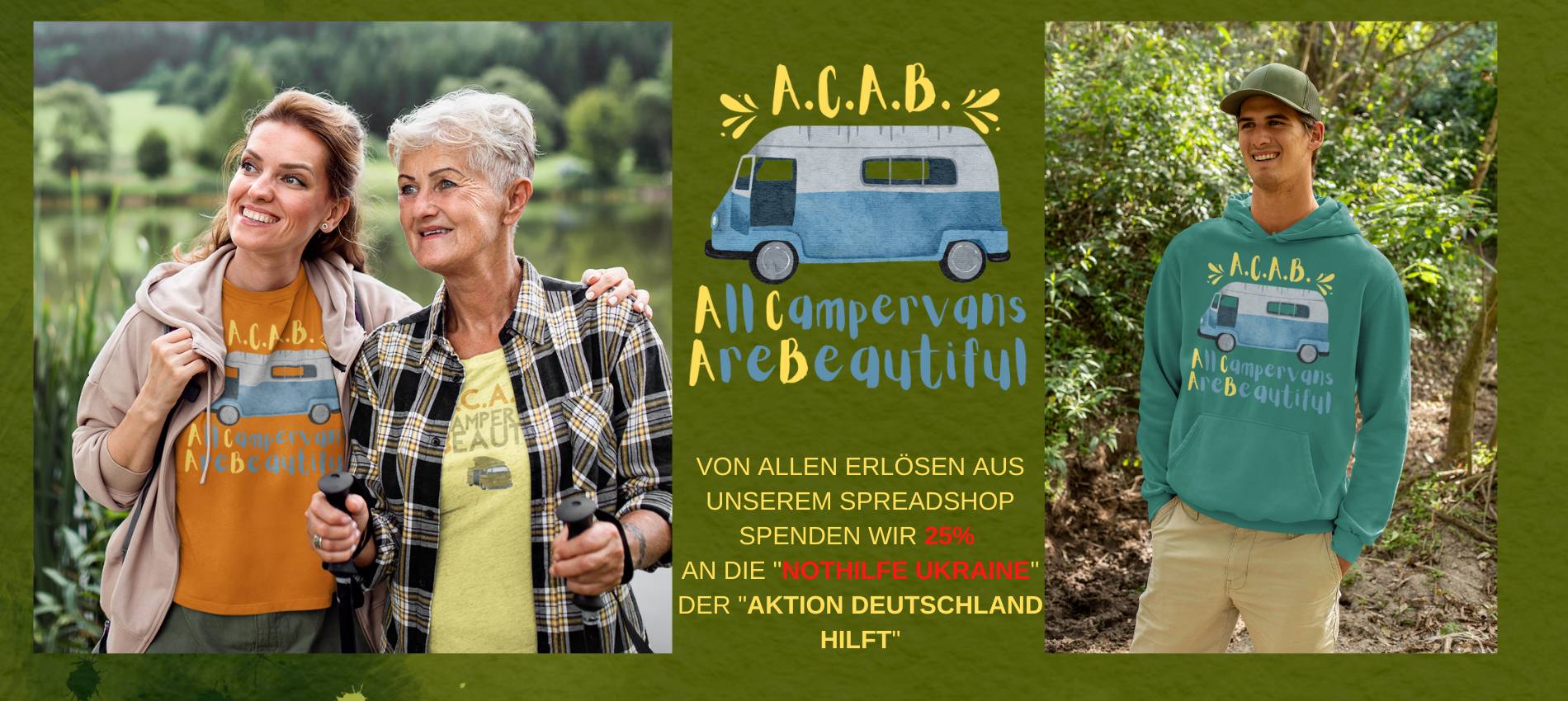 All Campervans are Beautifull Retro Design zum Verschenken mit Classic Car