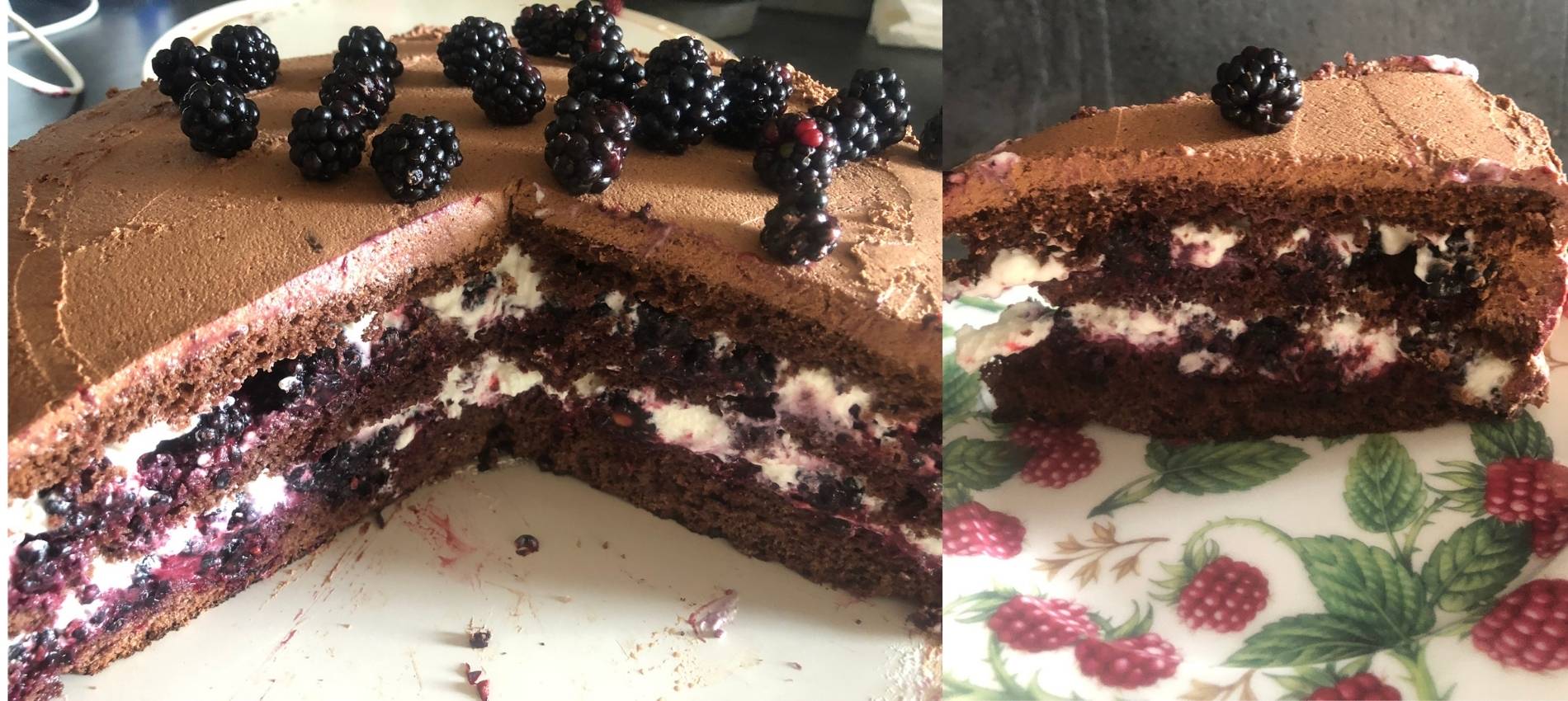 Brombeer Torte Rezept mit Schoko Sahne 