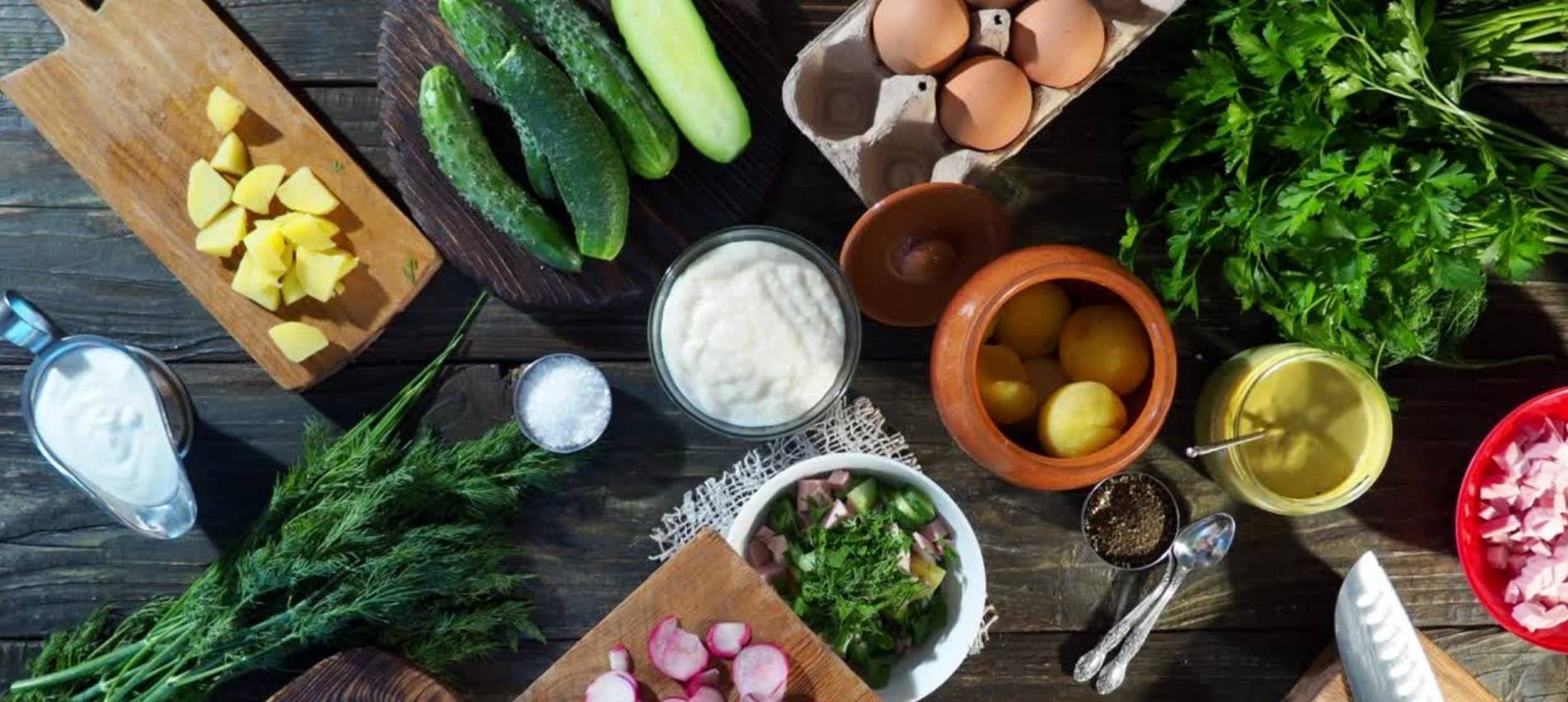 Okroschka - Russische kalte Gurkensuppe für heiße Tage