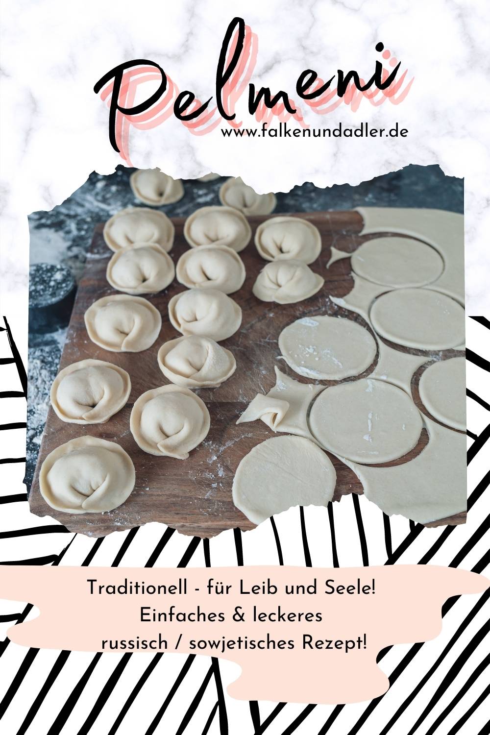 Pelmeni Rezept traditionelle russische Teigtaschen