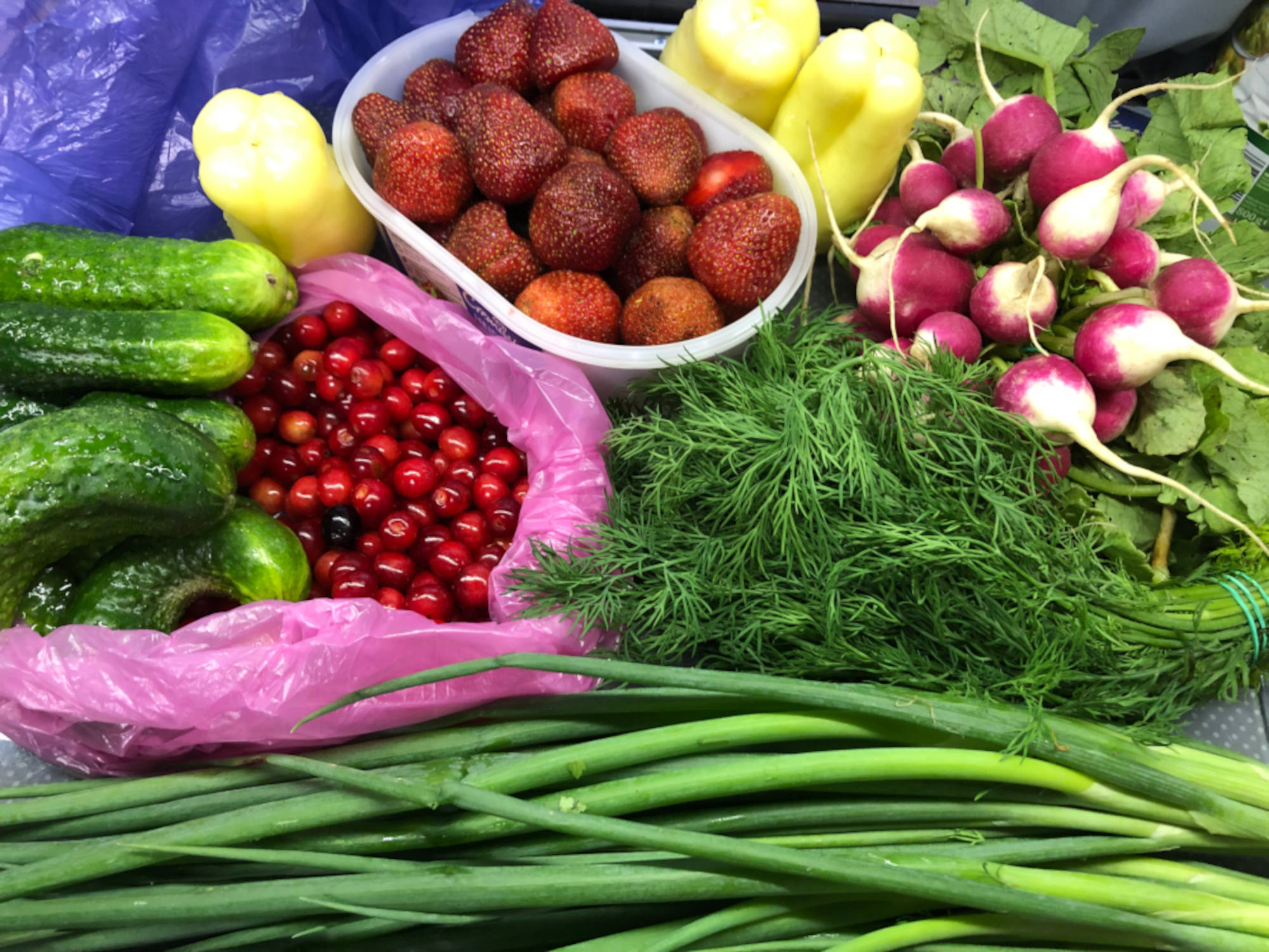 Obst und Gemüse vom Markt in der Ukraine